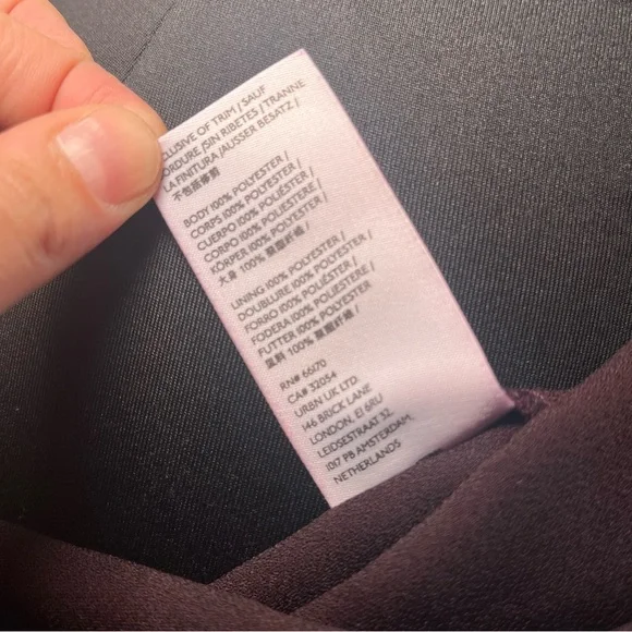 SOLD BHLDN NWT Ruby Twist Halter Satin Gown Plus Size 22 Dark Berry Bridesmaid - Picture 13 of 16